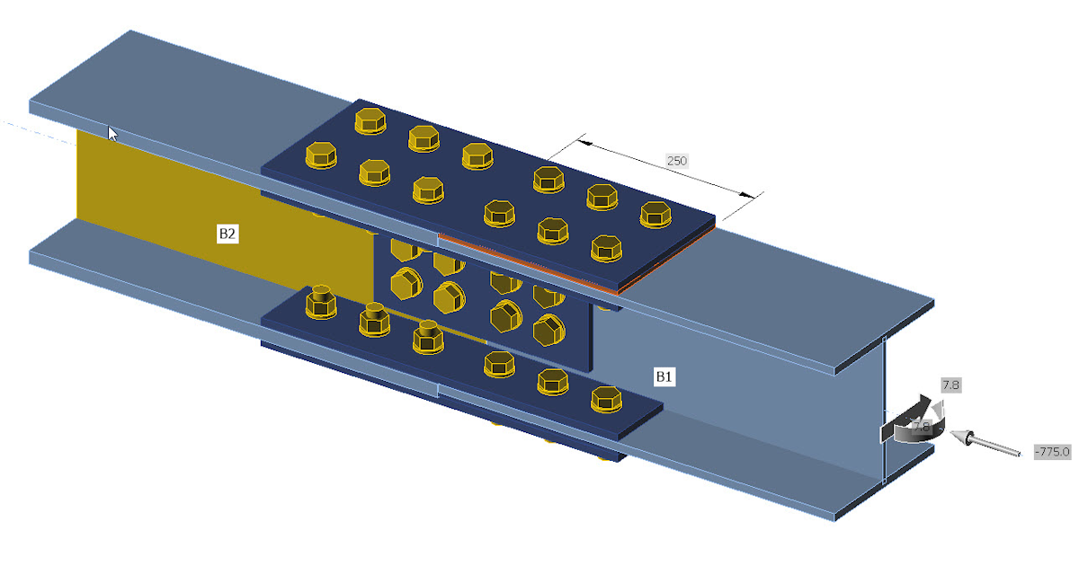 Filler plate (packing plate) recognition IDEA StatiCa